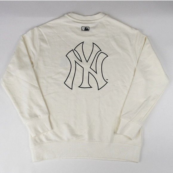 MLB NEW YORK YANKEES IVORY BASIC LOGO SWEATSHIRT - Picture 5 of 7